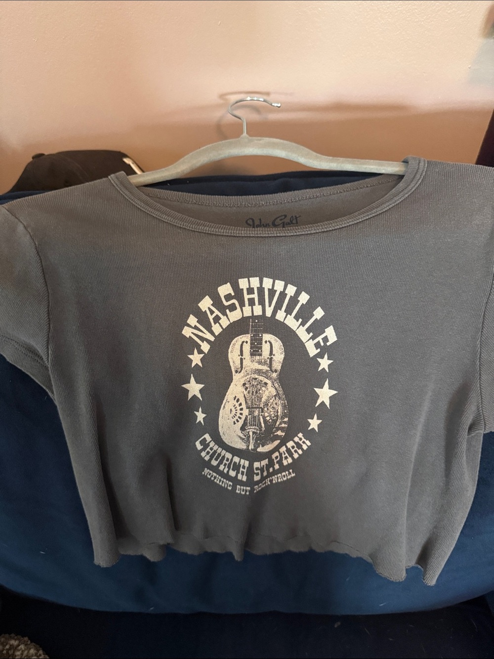 Brandy Melville Gray Nashville Graphic Short Sleeve Tee
